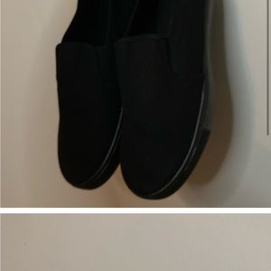 New ASOS Black Canvas Slip On Sneaker Womens size 11